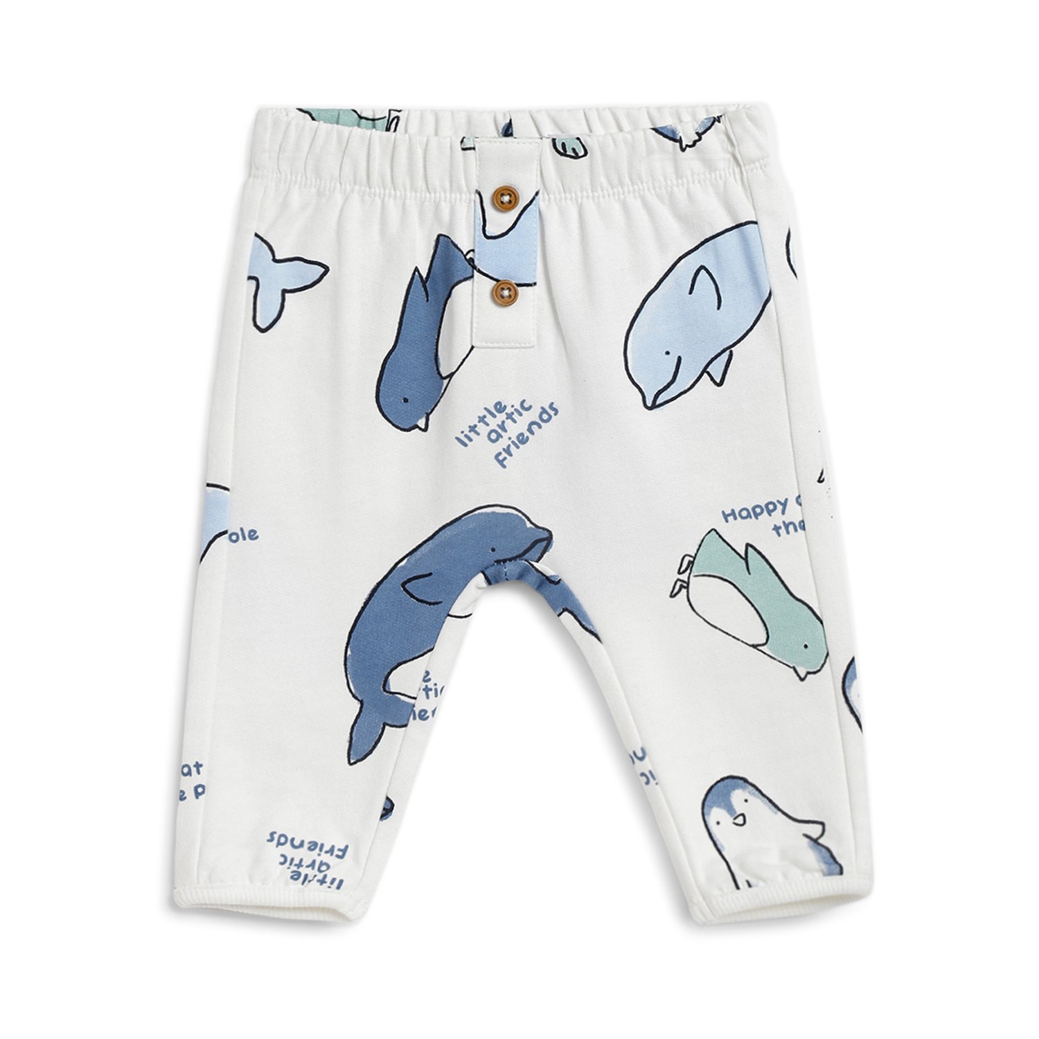 Boys Printed Long Trousers-Beige